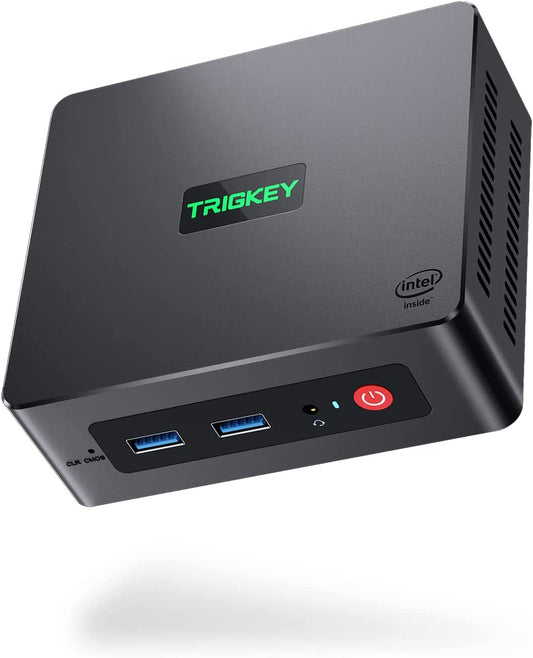 Intel N100 Mini PC with 16GB DDR4 RAM, 500GB M.2 PCIE1 SSD, TRIGKEY S3 Mini Computer, Supports W++10 Working Micro PC, 4K@60Hz UHD Graphics Dual Display, WiFi 5, and W++11