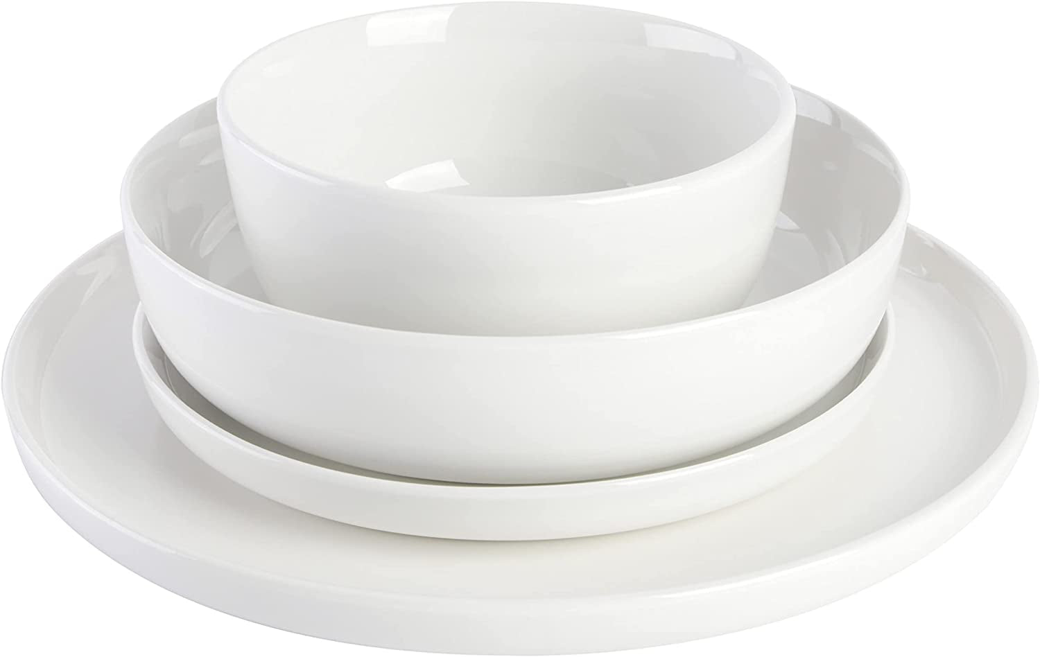 Porcelain Dinnerware Set, Service for 4 (16pcs), White
