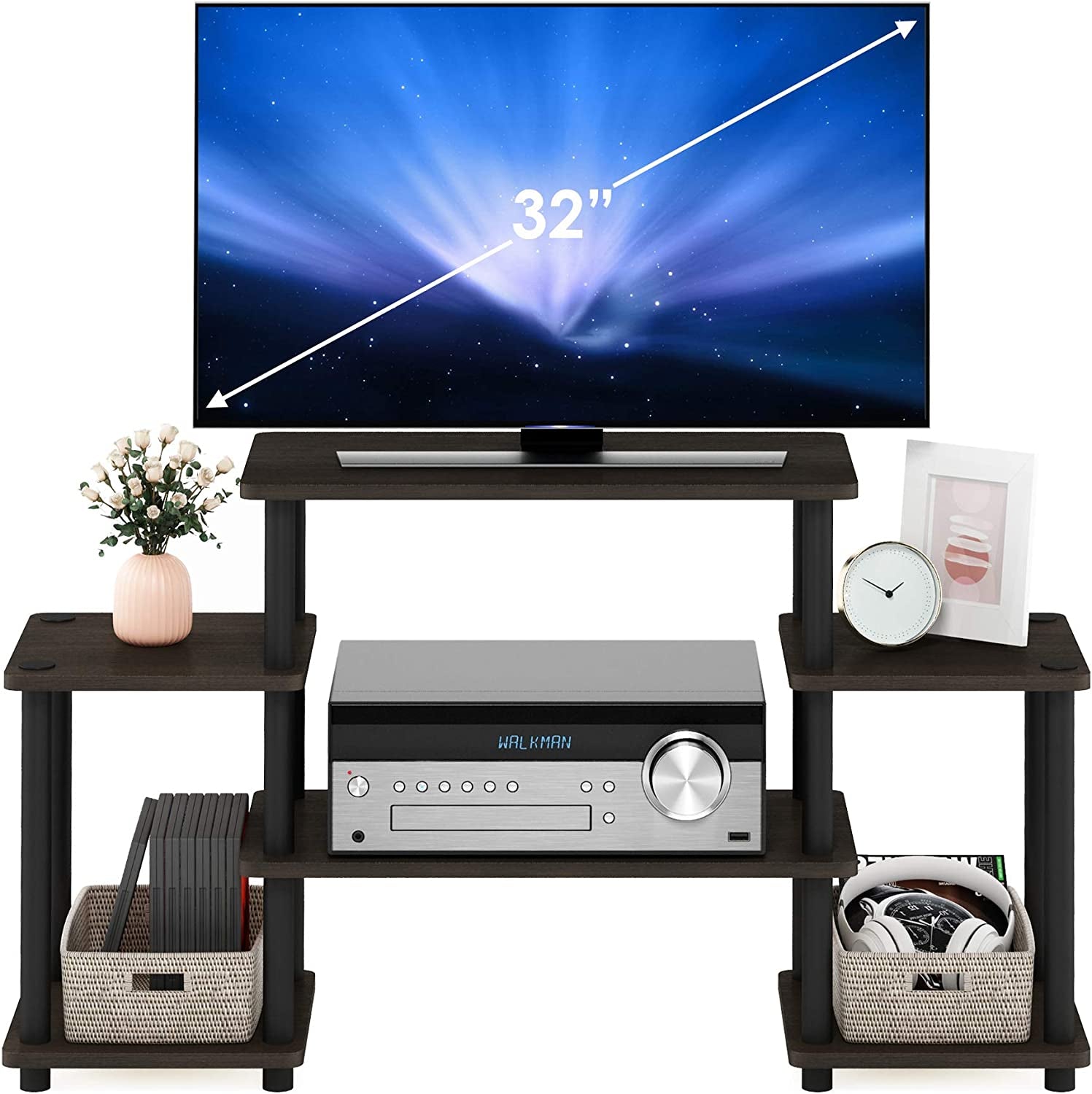 Entertainment TV Stand Multi Level (no Tools Required)