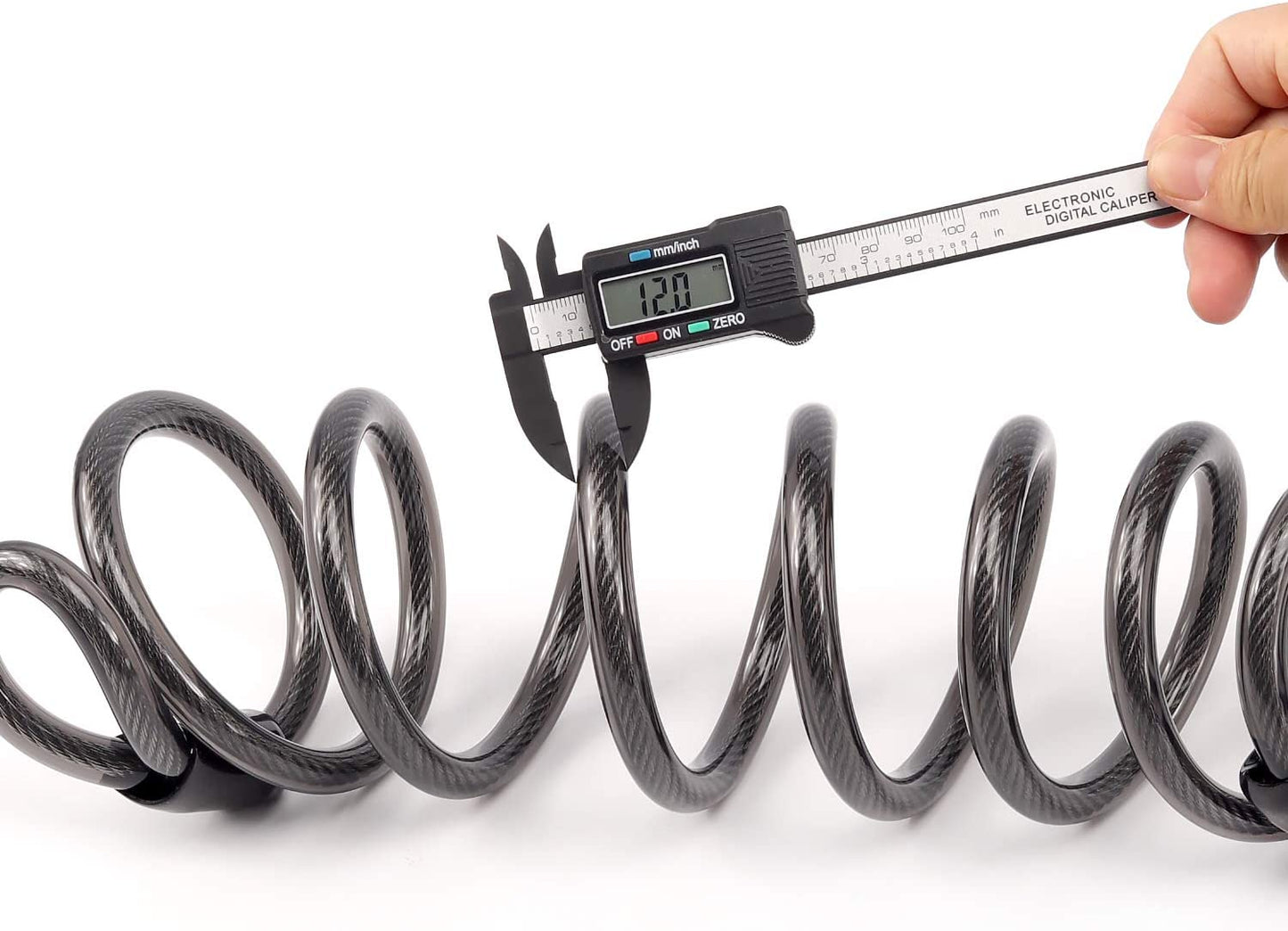 4FT Braided Steel Cable Bike Lock with Loop End, Enhanced Security, 4-Digit Combination (Black Cable)