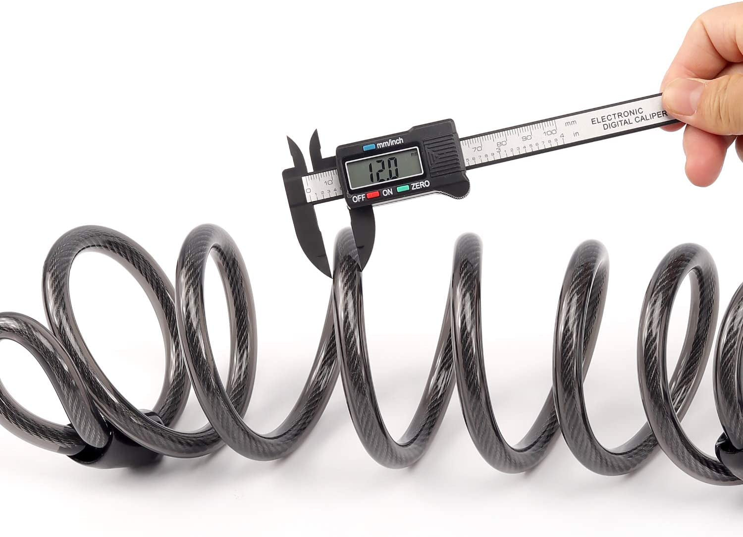 4FT Braided Steel Cable Bike Lock with Loop End, Enhanced Security, 4-Digit Combination (Black Cable)