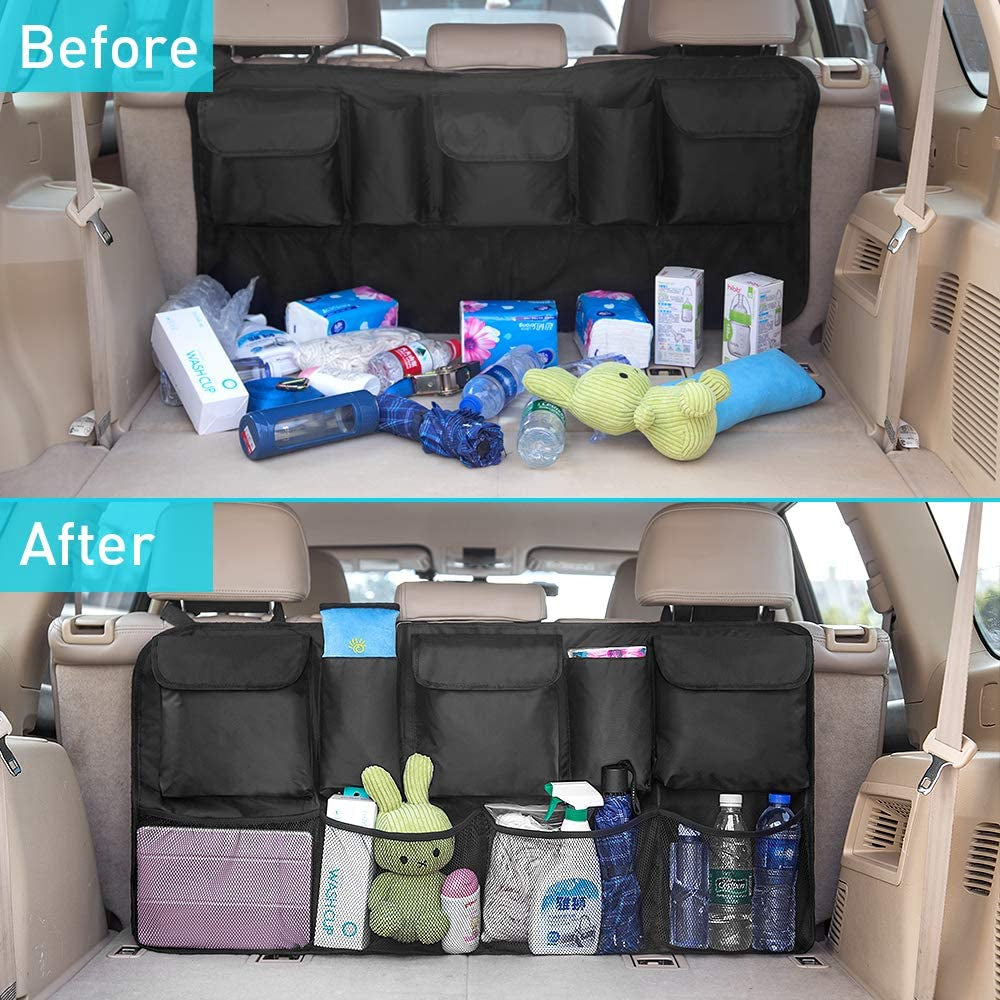 Large Car Trunk Backseat Organizer, SUV Hanging Storage Bag (42 x 22 inch)