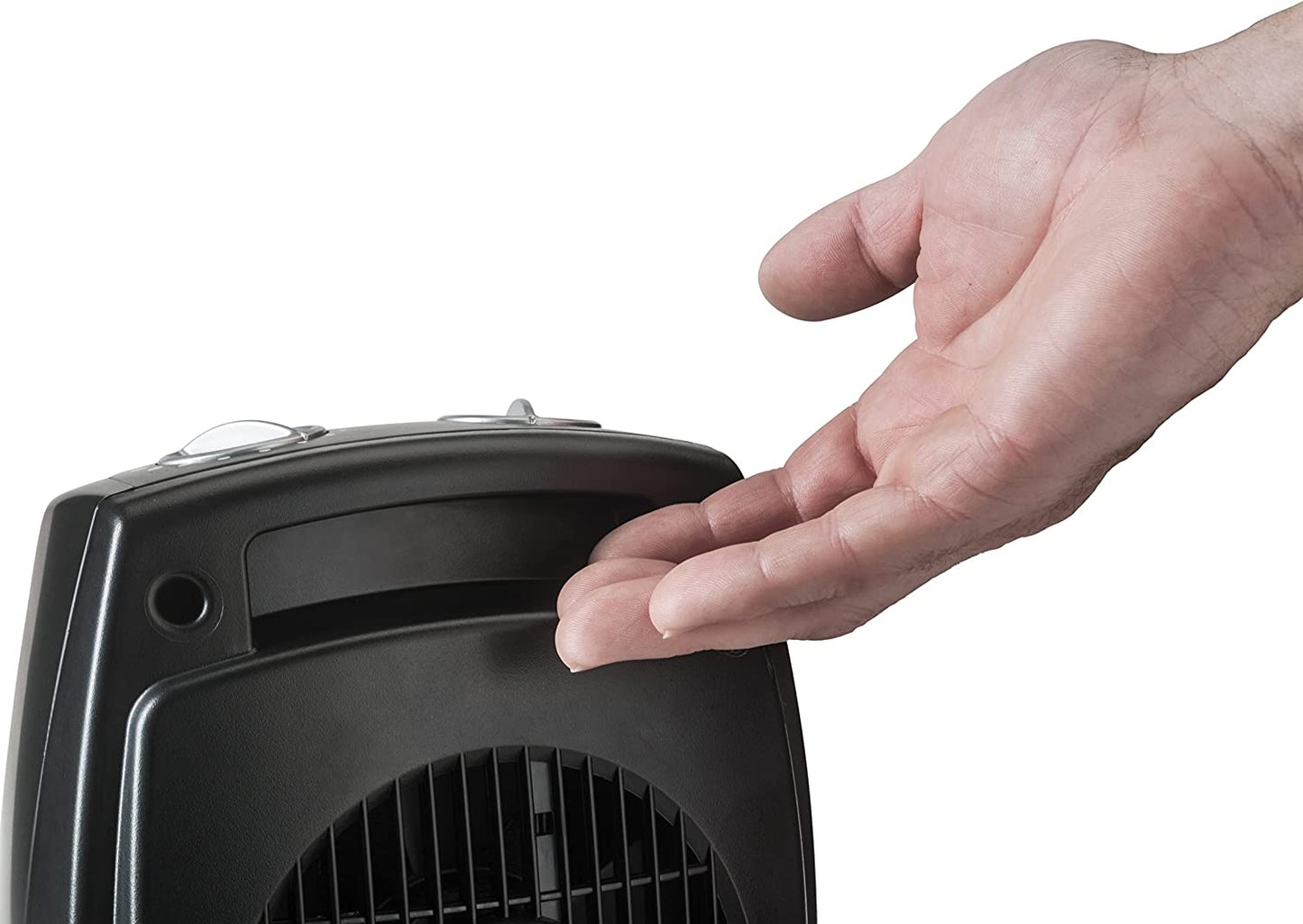 Portable Ceramic Space Heater with Adjustable Thermostat - Ideal for Home or Home Office Use in Black