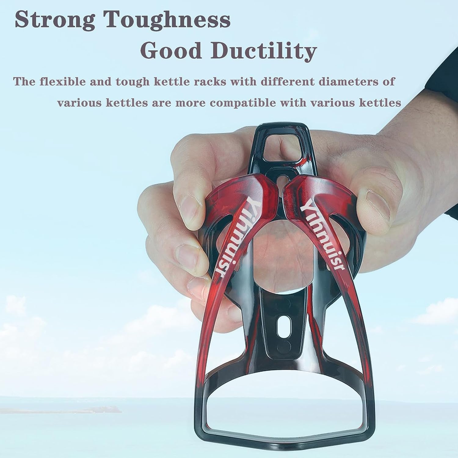 Universal Bike Water Bottle Holder: Durable Ultralight Plastic Cage for Bicycle, Suitable for MTB, Road Bike, and Mountain Bikes - Black