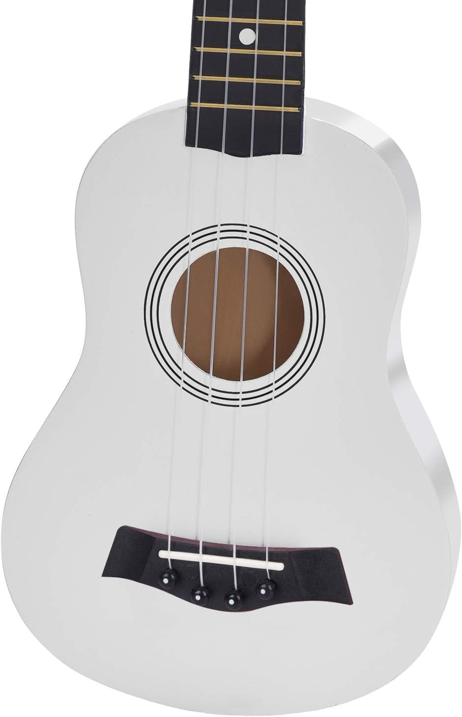 21" Soprano Ukulele - Specially Designed for Kids, Students, and Beginners. Includes a Carrying Bag and a Digital Tuner, available in a clean White finish.