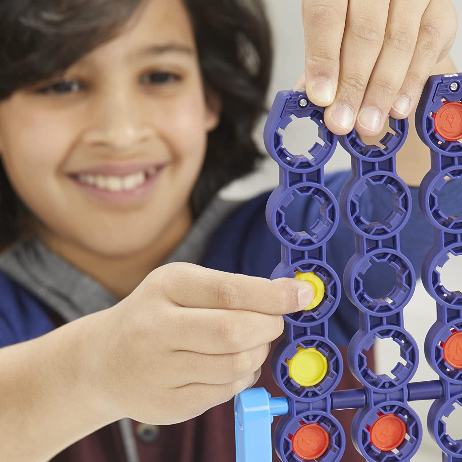 Connect 4 Spin Game, Spinning Connect 4 Grid, 2 Player Board Games for Family and Kids, Strategy Board Games, Ages 8 and Up (English & French)