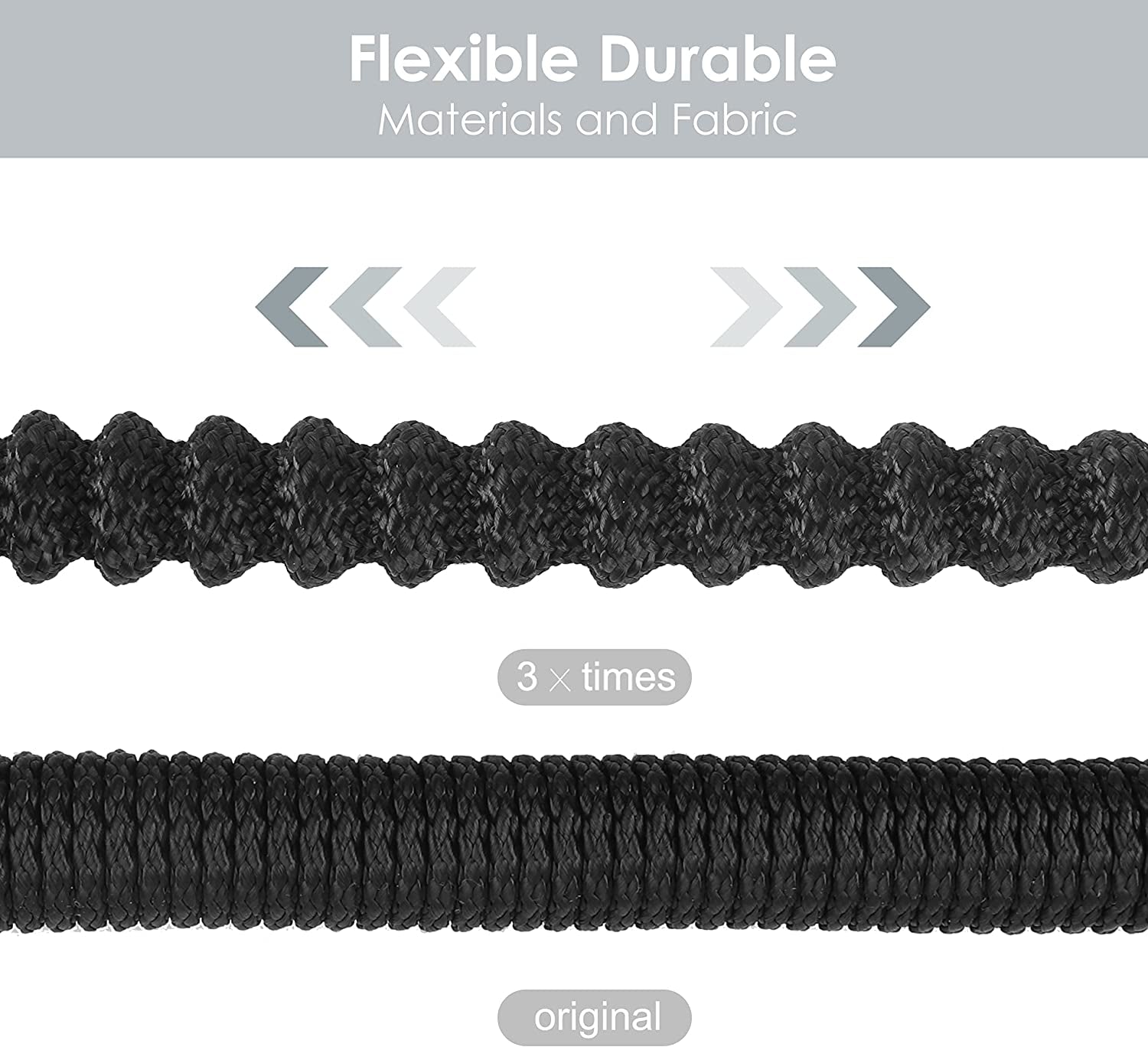 25 ft Expandable Garden Hose: Comes with a 10 Function Nozzle, Triple Core Latex, and 3/4" Solid Brass Fittings. Lightweight, Kink-Free, Retractable, and Collapsible for Flexible Gardening. Available in Black.