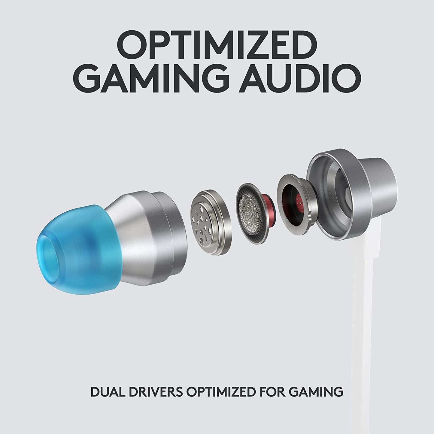 Oculus Quest 2 VR Gaming Earphones - Custom-Length Cable and Straps, Dual Driver Audio, Durable Aluminum Housing, Low-Latency 3.5mm Aux, Oculus Ready