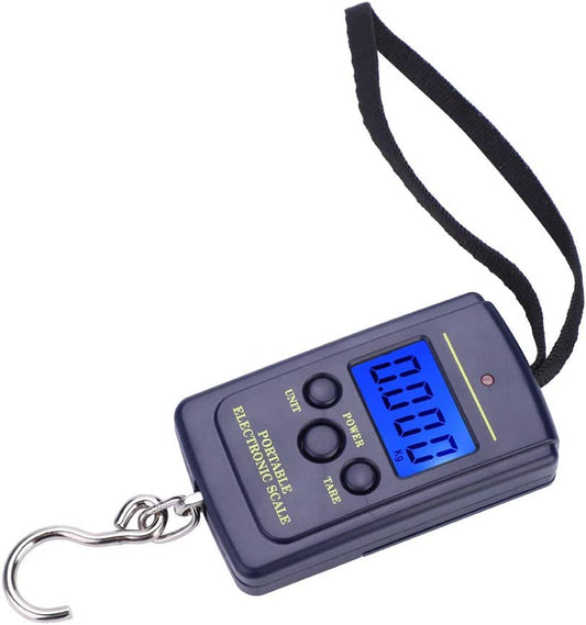 Portable Electric Digital Hanging Scale with Backlit LCD Display and Hook Tool for Fishing, Luggage, Home, and Outdoor Use – Wh A01L, Featuring Fish Scale Design.