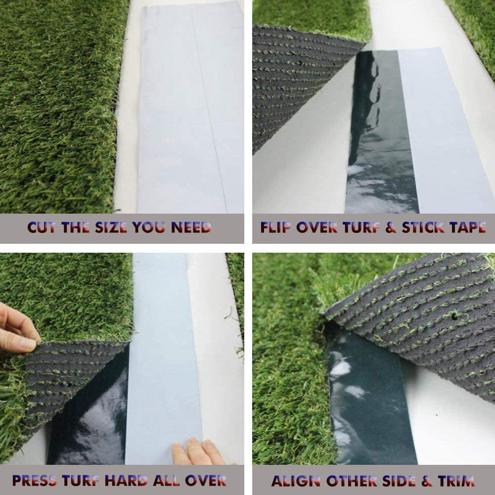  Heavy Duty Artificial Grass Seam Tape - 6" x 40 Ft - Adhesive Outdoor Indoor Lawn for Carpet Grass Mat Turf Seam Jointing 