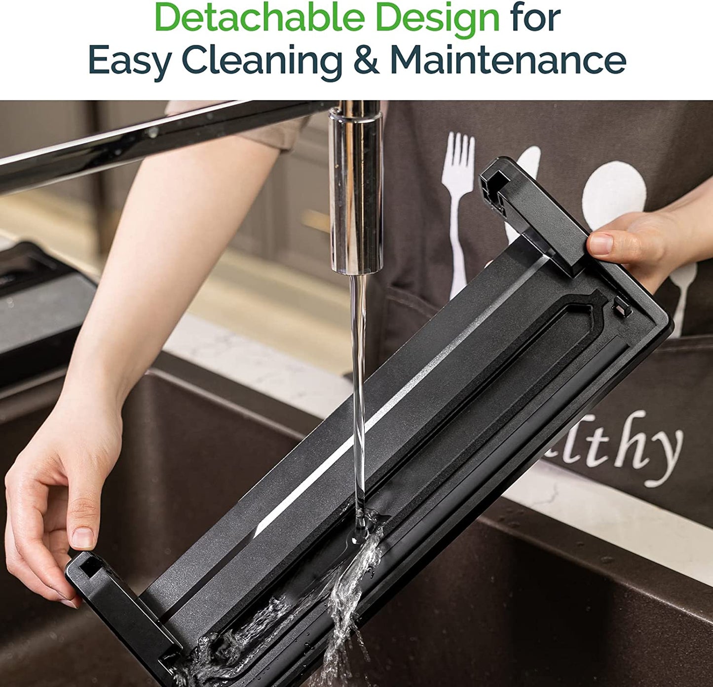 Automatic Vacuum Sealer Machine - Starter Kit with LED Indicator Lights - Easy to Clean - Offers Dry & Moist Food Modes - Compact Design - Color: Black.