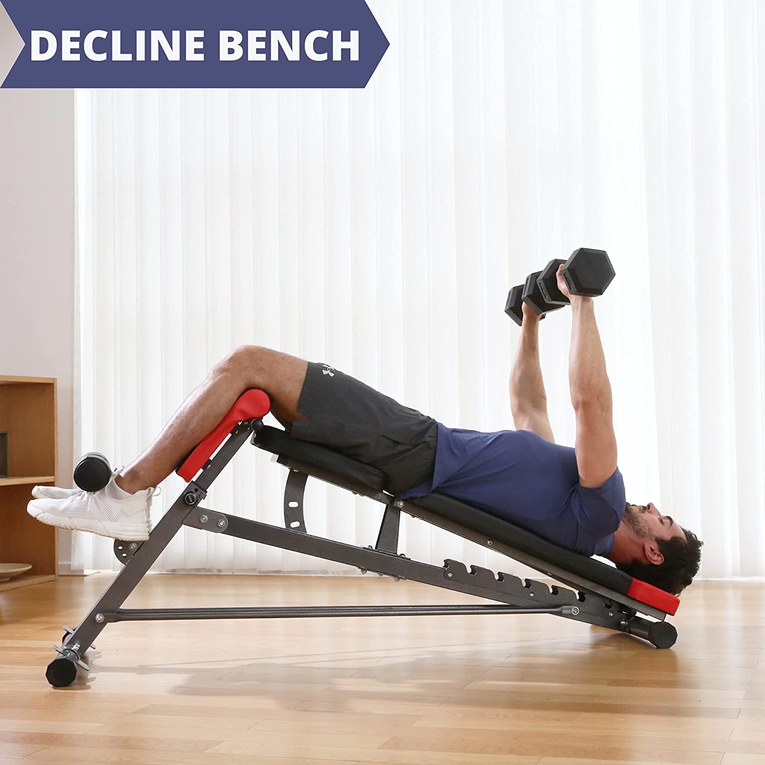 Weight Bench for Comprehensive Full-Body Workout - Hyper Back Extension, Roman Chair, Adjustable Ab Sit-Up Bench, Incline Decline Bench, and Flat Bench