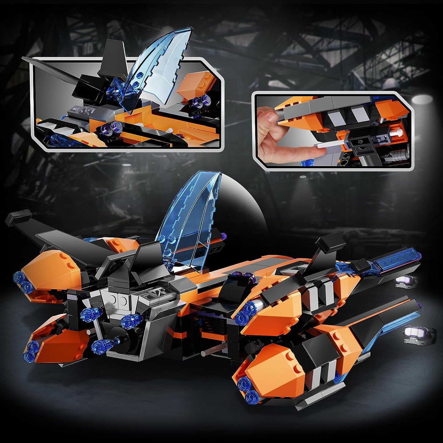 650-Piece STEM Spacecraft Building Block Set - Space Shuttle Toy Building for Kids - Ideal Birthday Gift for Ages 6-12
