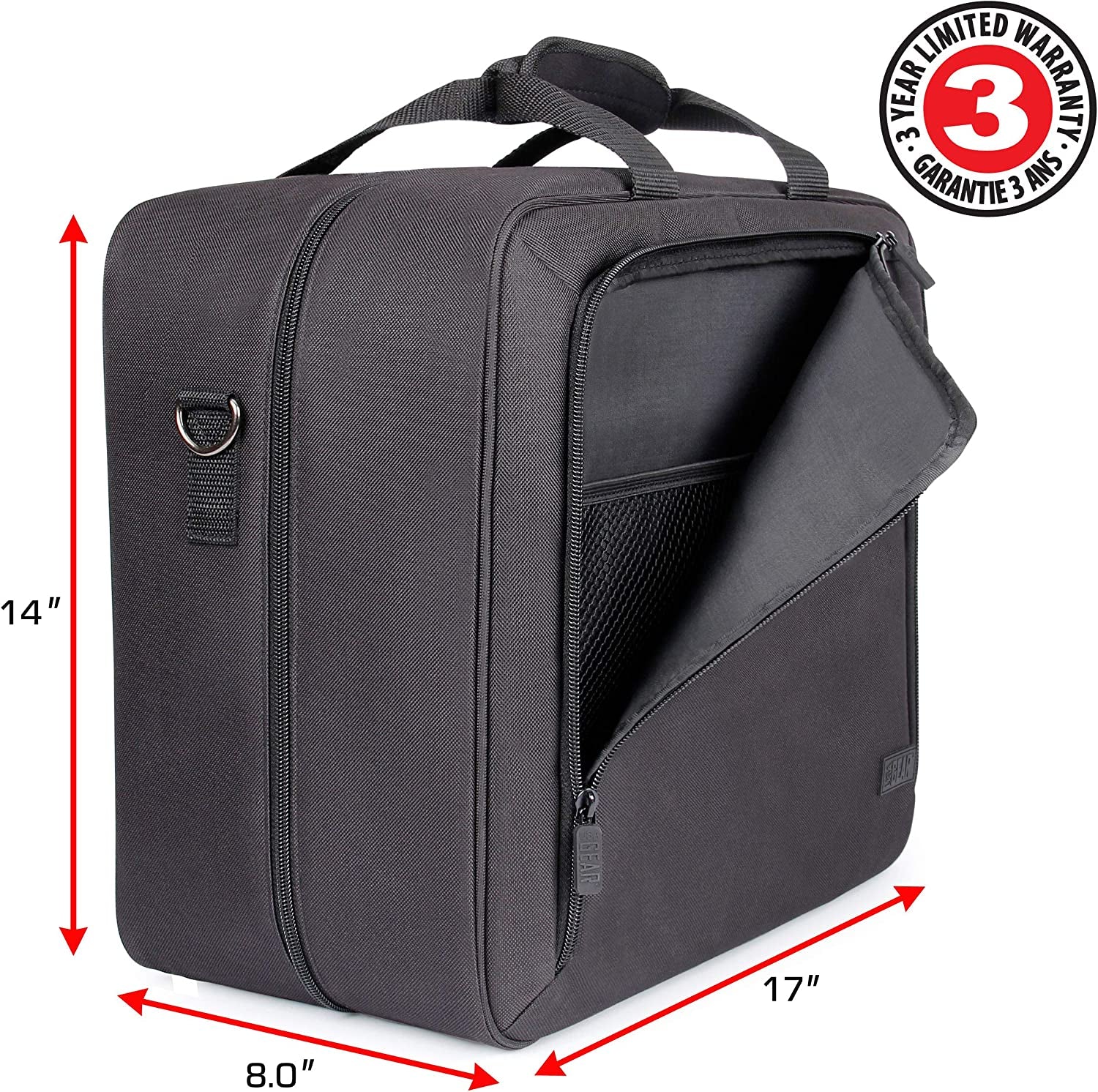 Black PS5 Case Console Case compatible with Playstation 5 and PS5 Digital Edition. Features a Customizable Interior for Playstation Controller, PS5 Games, Gaming Headset, and Gaming Accessories.