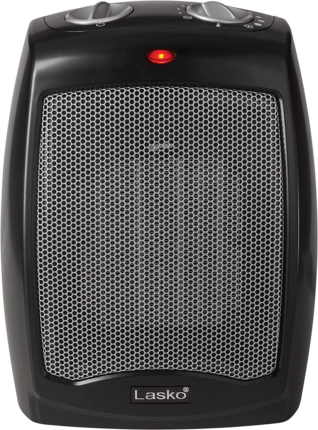 Portable Ceramic Space Heater with Adjustable Thermostat - Ideal for Home or Home Office Use in Black