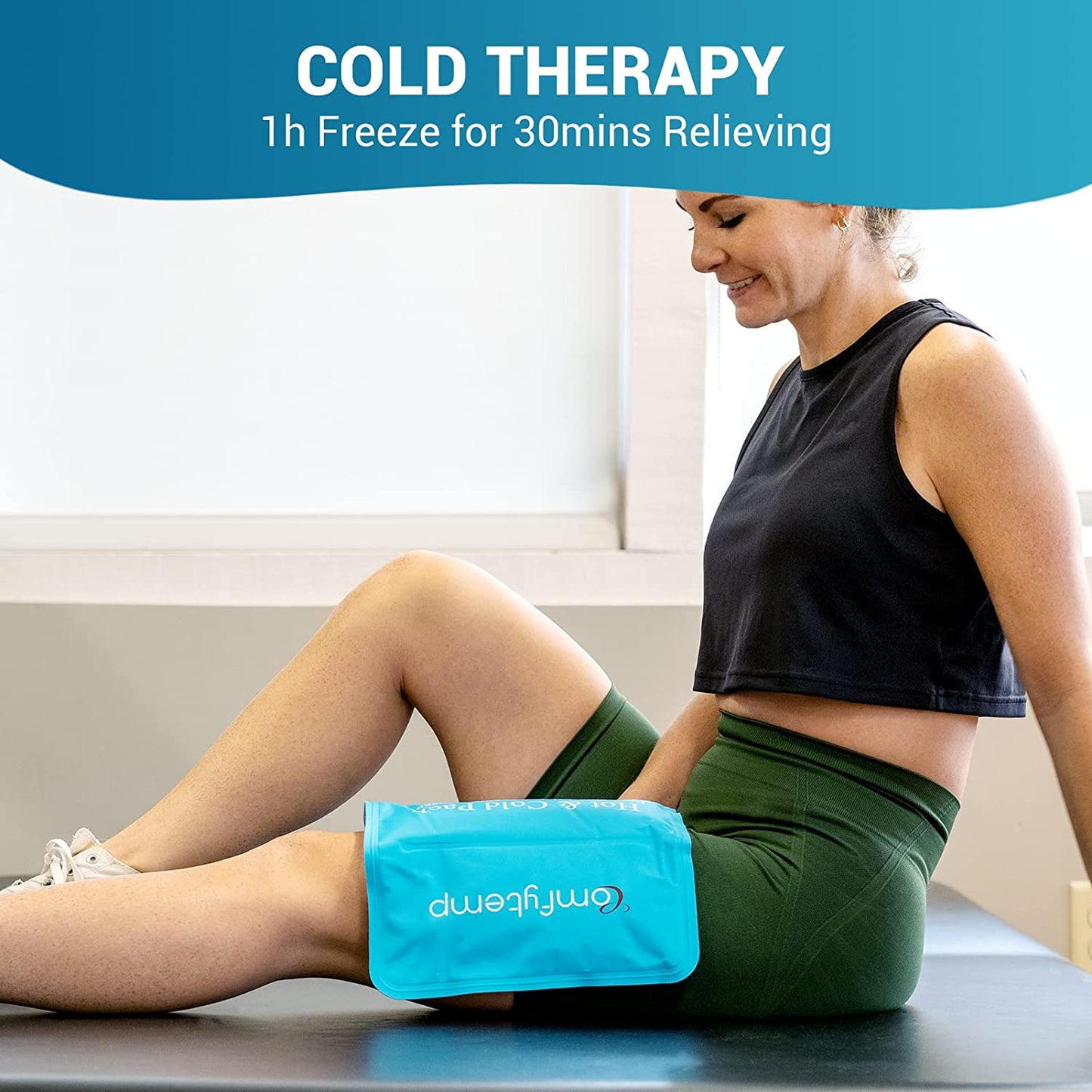  Gel Cold & Hot Packs for Injuries - Reusable 10.5" X 14.5" Warm or Ice Pack with Strap for Shoulder, Hip, Knee, and Lower Back - Gel Ice Pack Cold Compress for Sprains, Swelling, Bruises, and Pain Relief