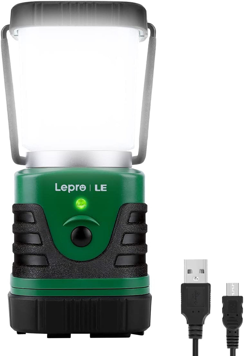 1000 Lumen USB Rechargeable Electric Camping Lantern - Features 4 Lighting Modes, Doubles as a 4400mAh Power Bank, IP44 Waterproof Rating; Ideal for Outdoor Activities like Camping, Hiking, Climbing, and as an Emergency Light during Power Outages.