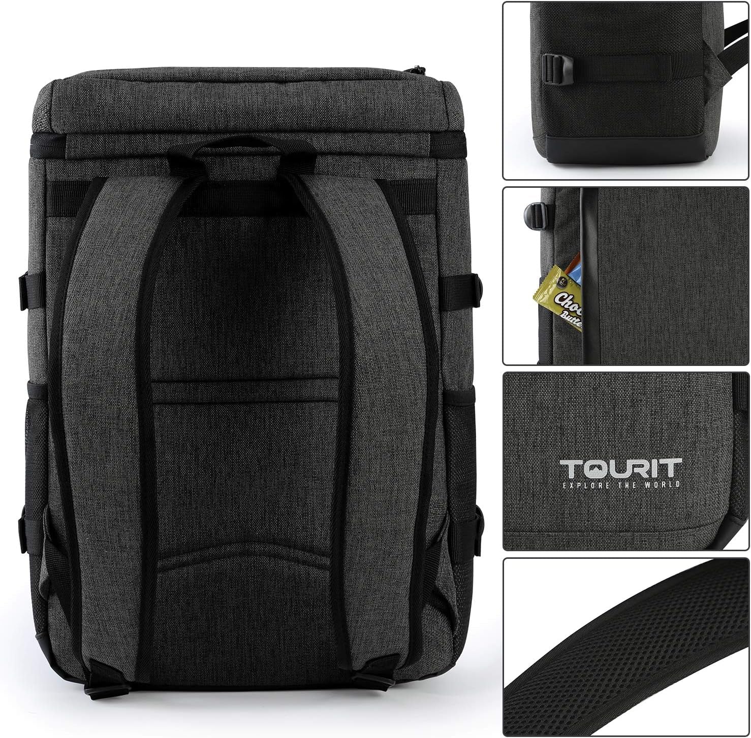 Large Capacity Insulated Cooler Backpack for Men and Women - Ideal for Picnics, Hiking, Camping, and Fishing - Holds 32 Cans