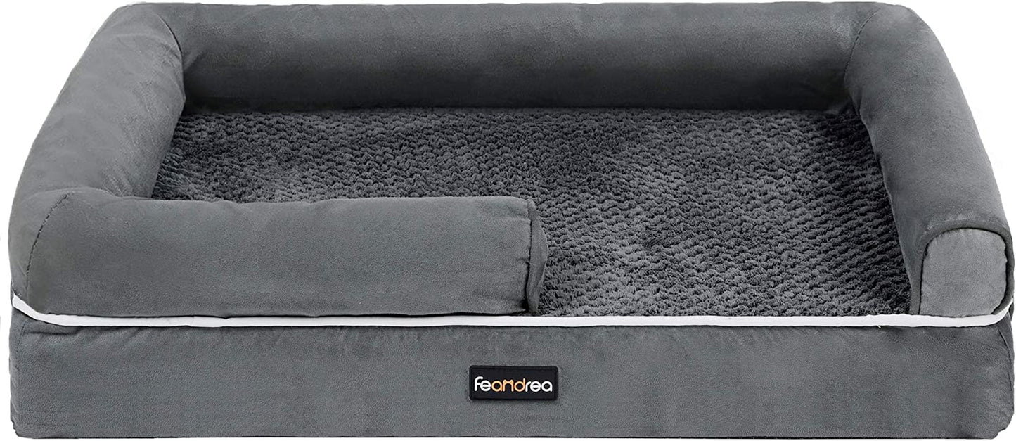 30'' Memory Foam Dog Bed Sofa with Removable Waterproof Cover, Machine Washable 