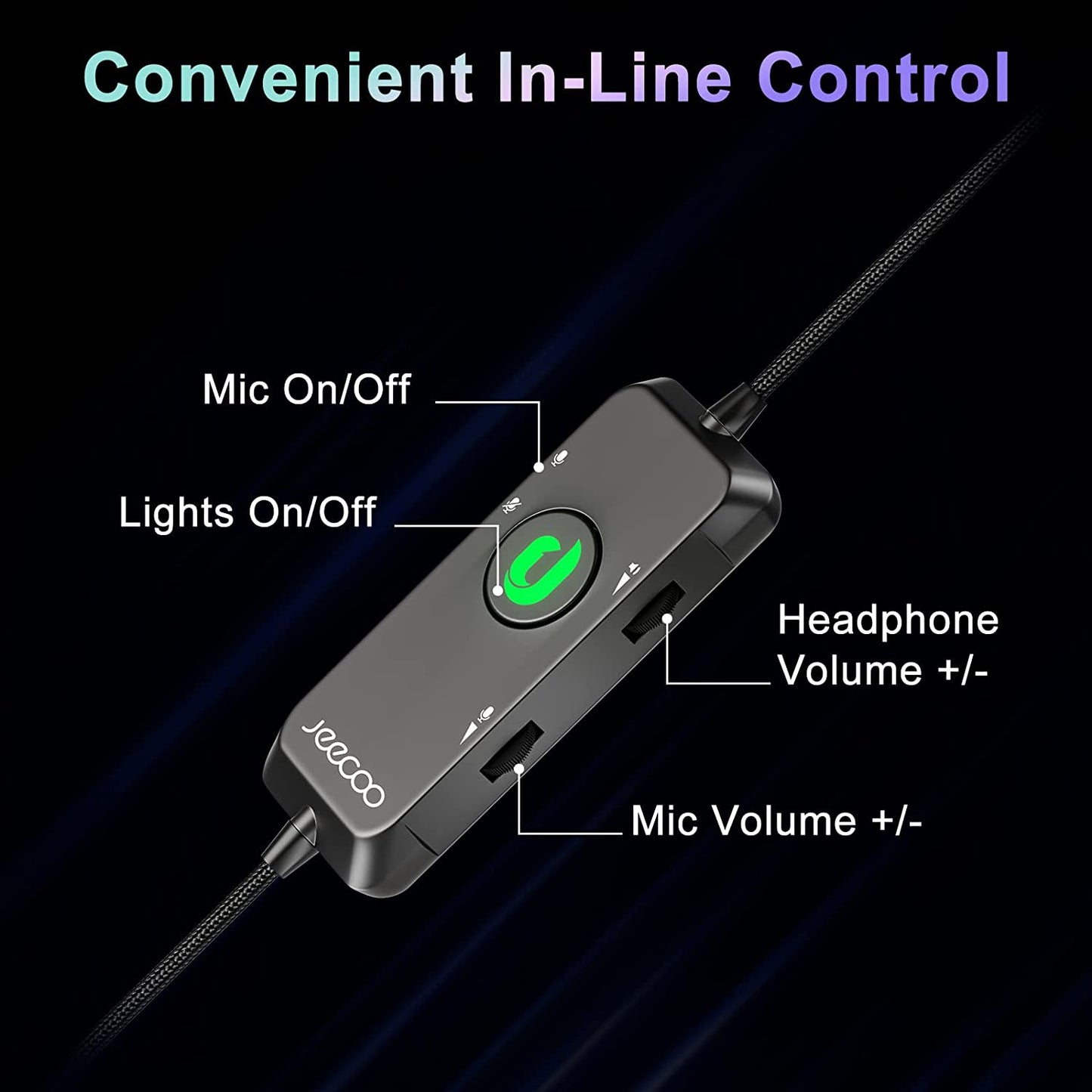 USB Pro Gaming Headset V20U for PC - 7.1 Surround Sound Headphones with Noise Cancelling Microphone. Features RGB Lights and Memory Foam Ear Pads. Compatible with Laptops.