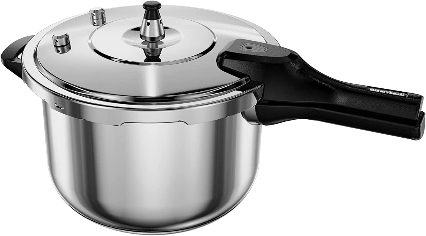 8-Quart Stainless Steel Pressure Cooker and Canner: Induction Compatible Cookware with Spring Valve Safeguard Devices, Suitable for Gas and Induction Cookers