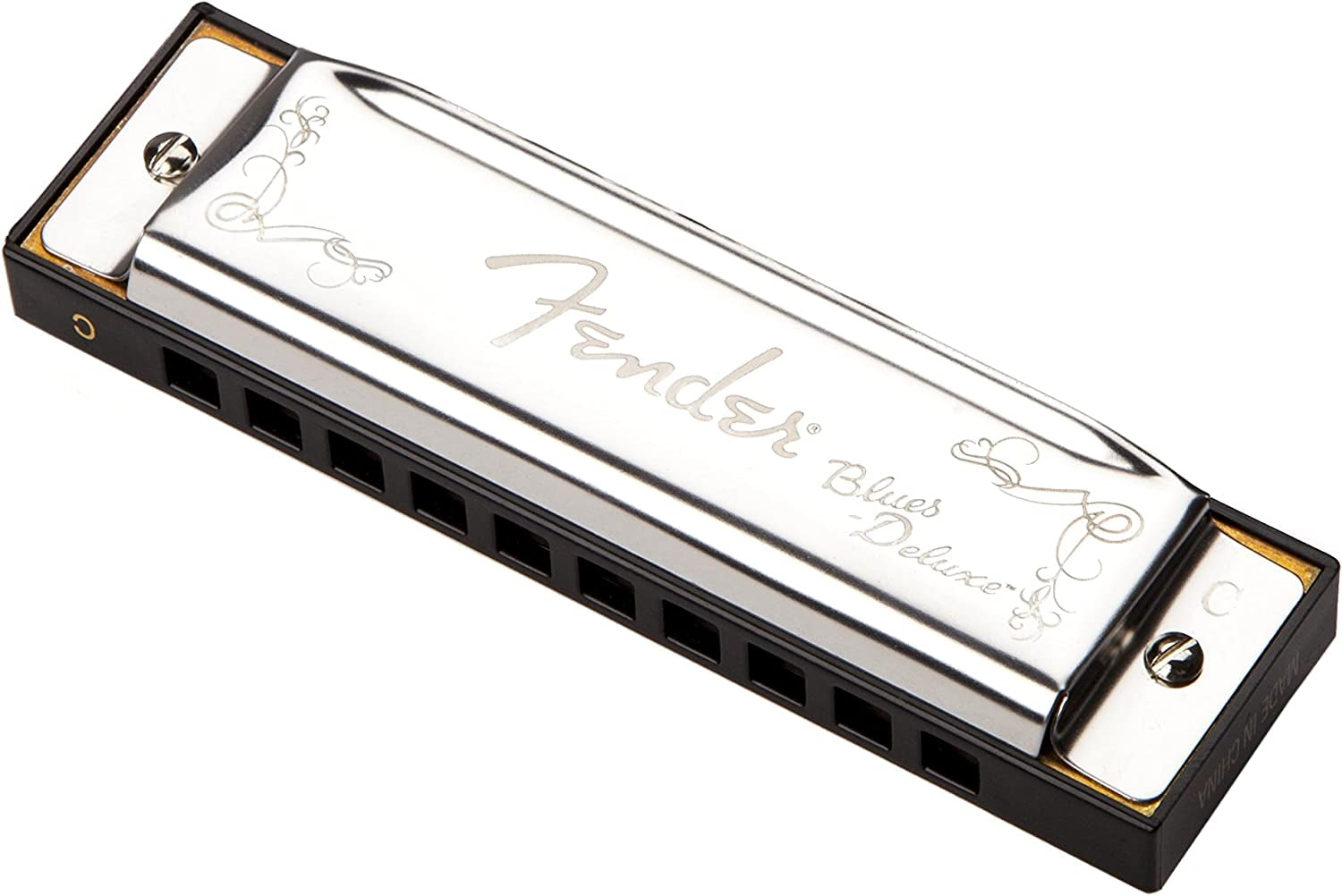 Blues Deluxe Harmonica in the Key of C with Chrome Finish