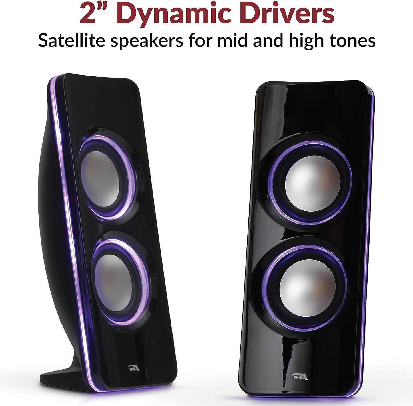 Bluetooth Speaker System with LED Lights - Ideal for Gaming, Movies, Parties, and Multimedia - 2.1 Subwoofer