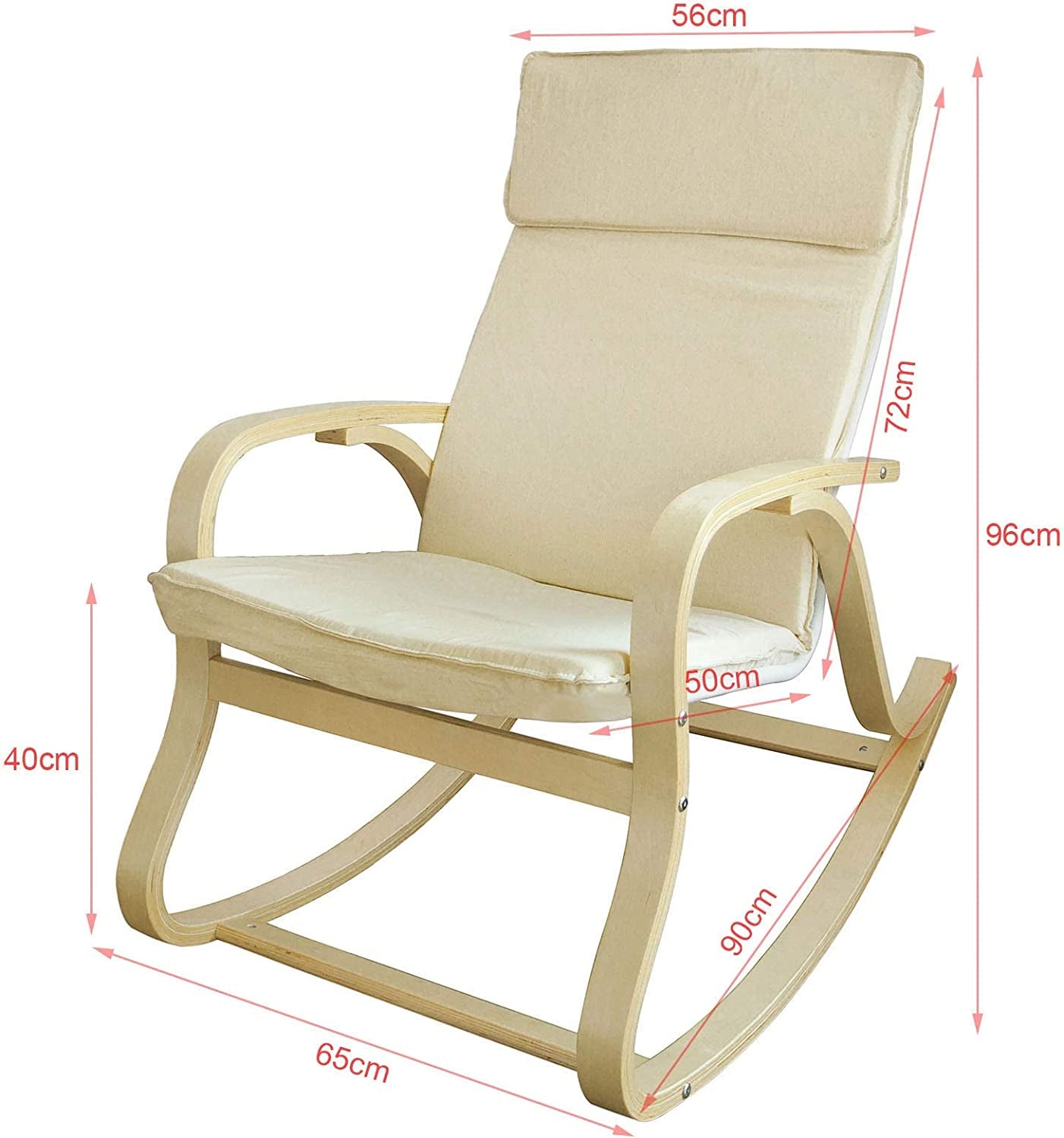 Lounge Relax Rocking Chair,Lounge Chair with Cushion