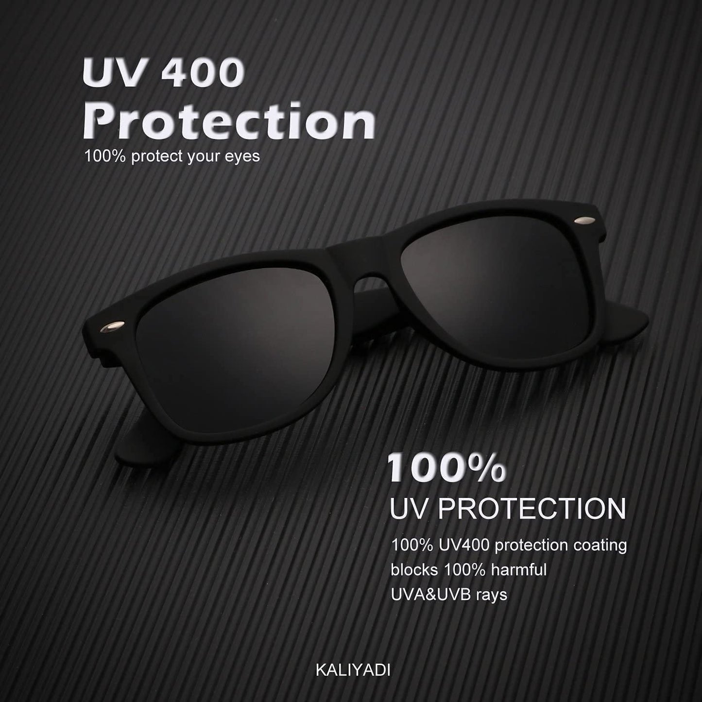 Polarized Sunglasses with Matte Finish for Men and Women - Features Color Mirror Lens, Offers 100% UV Blocking for Sun Protection.