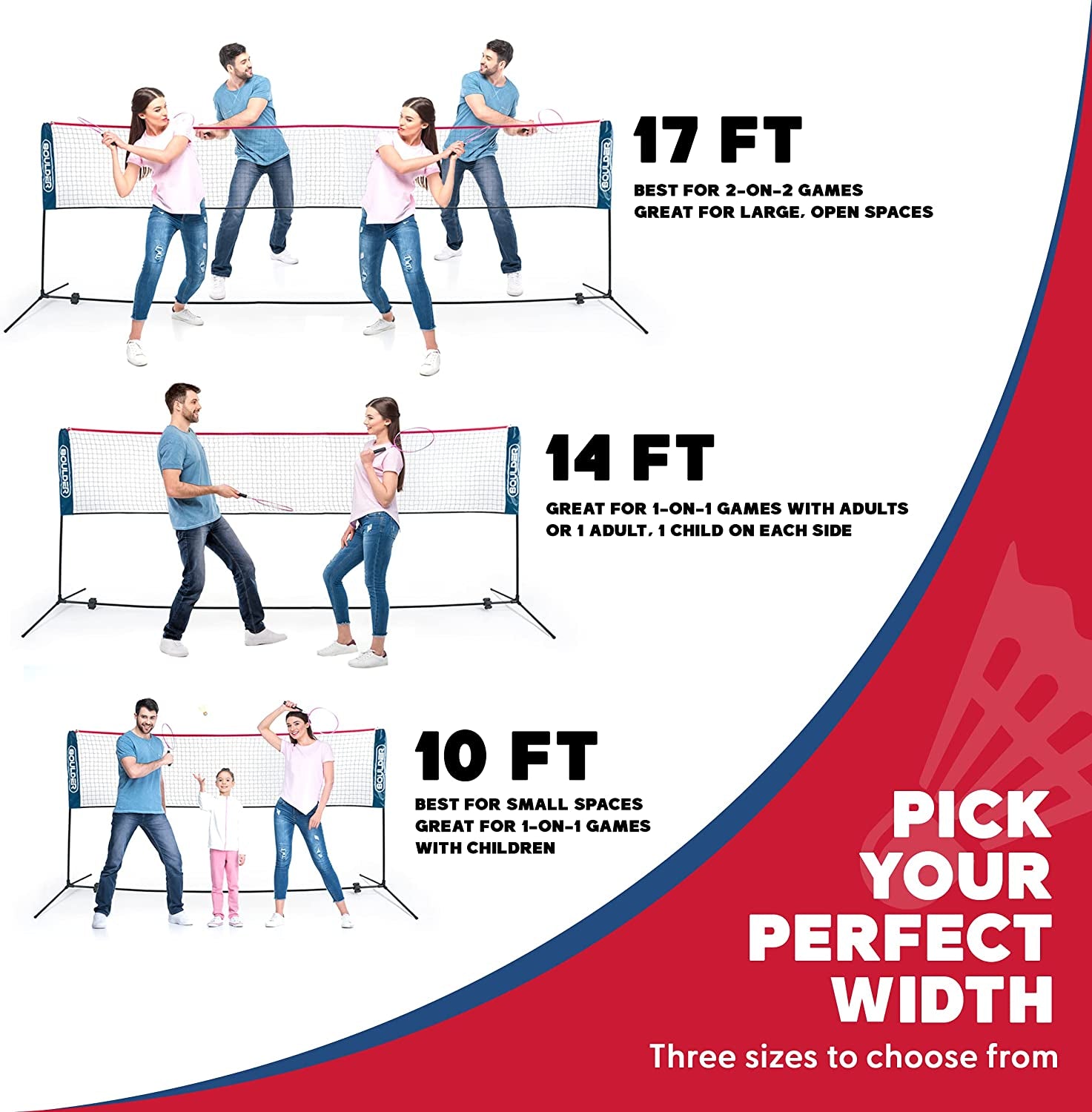 Portable Sports Net Set - Ideal for Tennis, Soccer Tennis, Pickleball, and Kids Volleyball - Effortless Assembly with Durable Nylon Net and Sturdy Poles