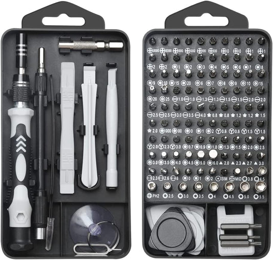  122-Piece Magnetic Precision Screwdriver Set for Electronics Repair - Compatible with iPhone, Mac, iPad, Tablet, Laptop, Xbox, PlayStation, Nintendo Switch, Eyeglasses, Watches, Cellphones, PCs, Cameras, and More