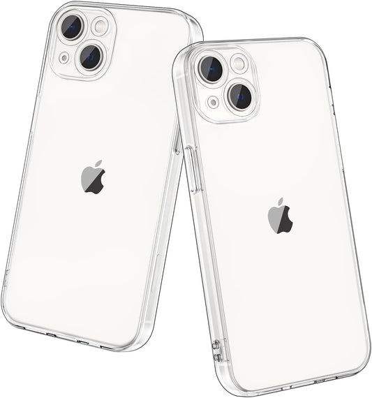 2 Pack iPhone 13 Cases - Clear, anti-yellowing, transparent shockproof protective bumper phone cases for iPhone 13.