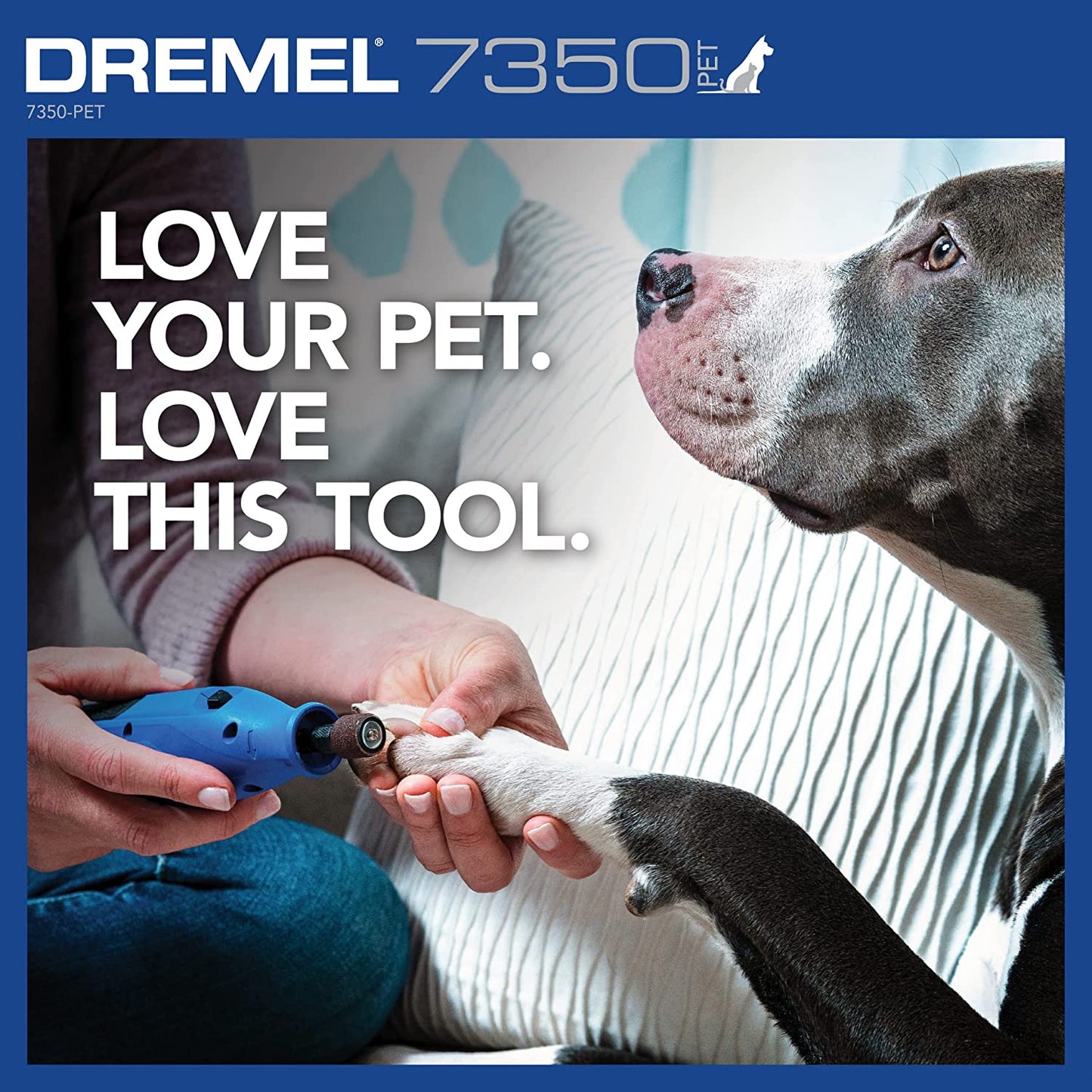 Pet Grooming Kit: Dremel 7350-PET 4V Nail Grinder for Dogs and Cats - Easy-to-Use and Safe Nail Trimmer for Pets of All Sizes