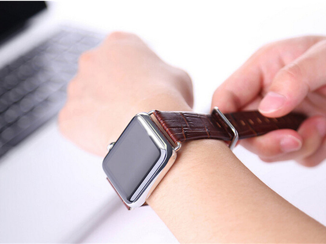 Premium Leather Replacement Strap for Apple Watch 38mm