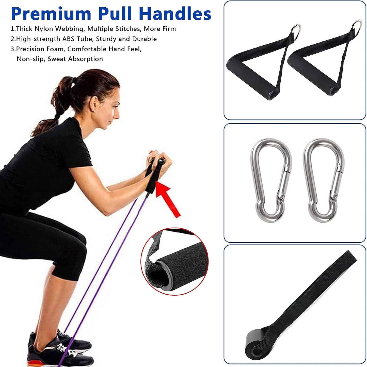 Set of 5 Resistance Bands - Elastic Workout Bands designed for Resistance Training, Pull Up Assistance, Physiotherapy, and Fitness; Long and Durable Exercise Bands suitable for Home or Gym Workouts.