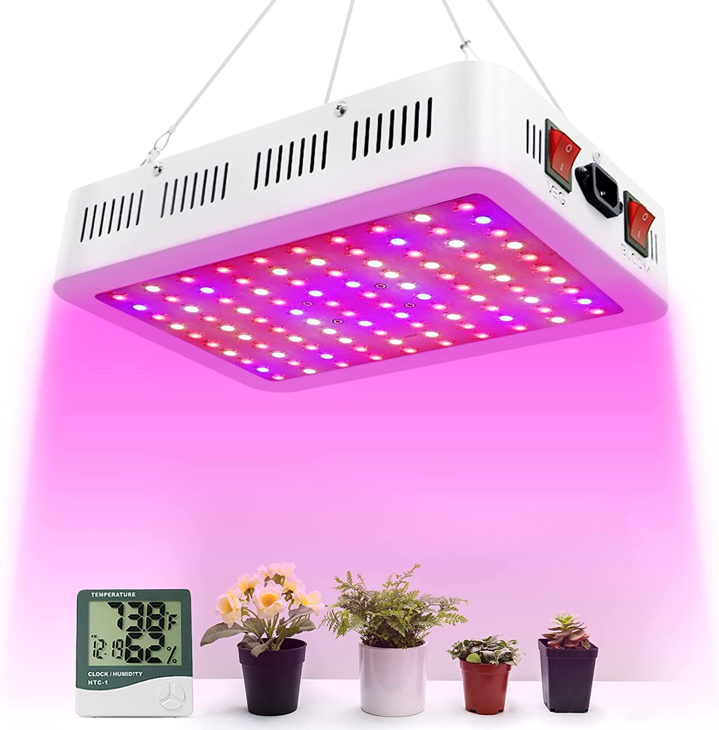 1000W LED Grow Light - Full Spectrum Hydroponic Veg and Flower Grow Lamp for Indoor Plants with Daisy Chain Functionality