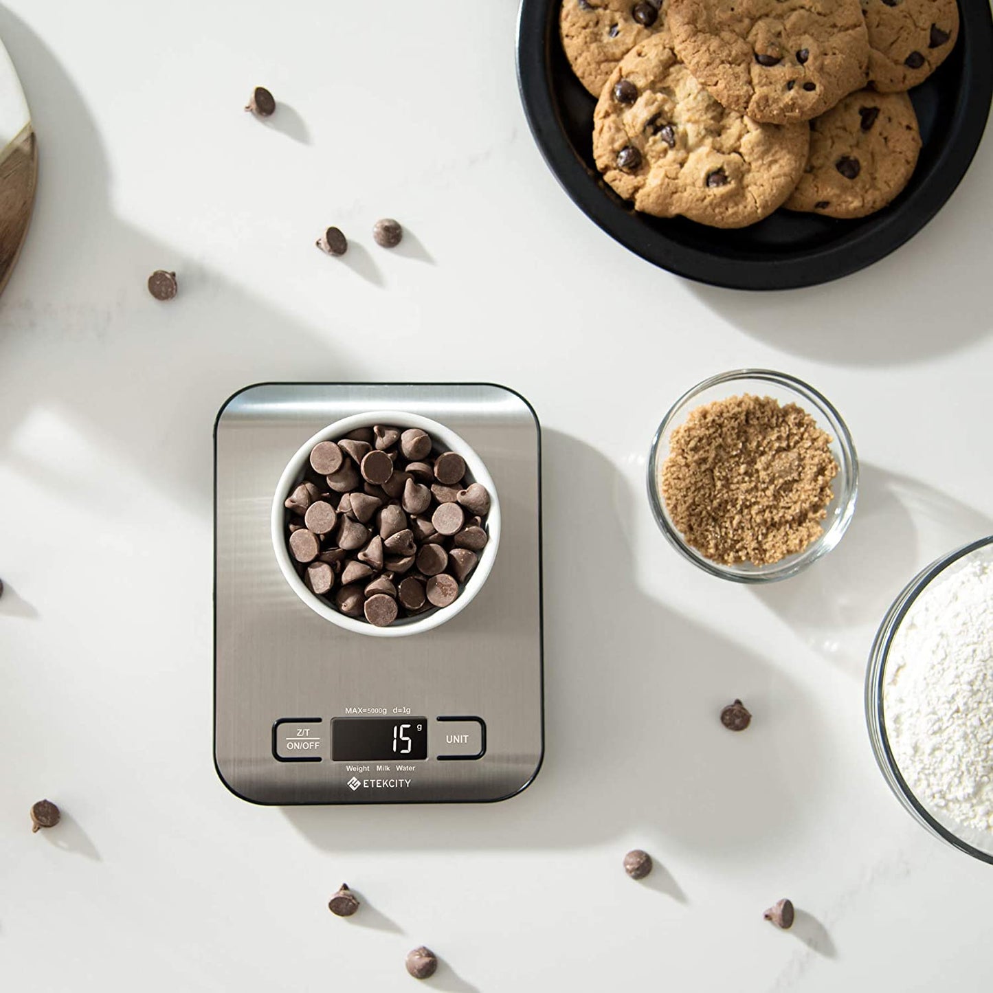 Digital Food Kitchen Scale: Perfect for Weight Loss, Baking, Cooking, Keto, and Meal Prep. Small and Made of 304 Stainless Steel.