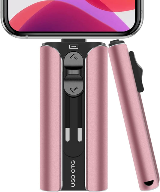 256GB USB Flash Drive for Phone, USB, Type-c, and Android Devices - High-Speed USB Drive for External Storage and Photo Backup (Pink)