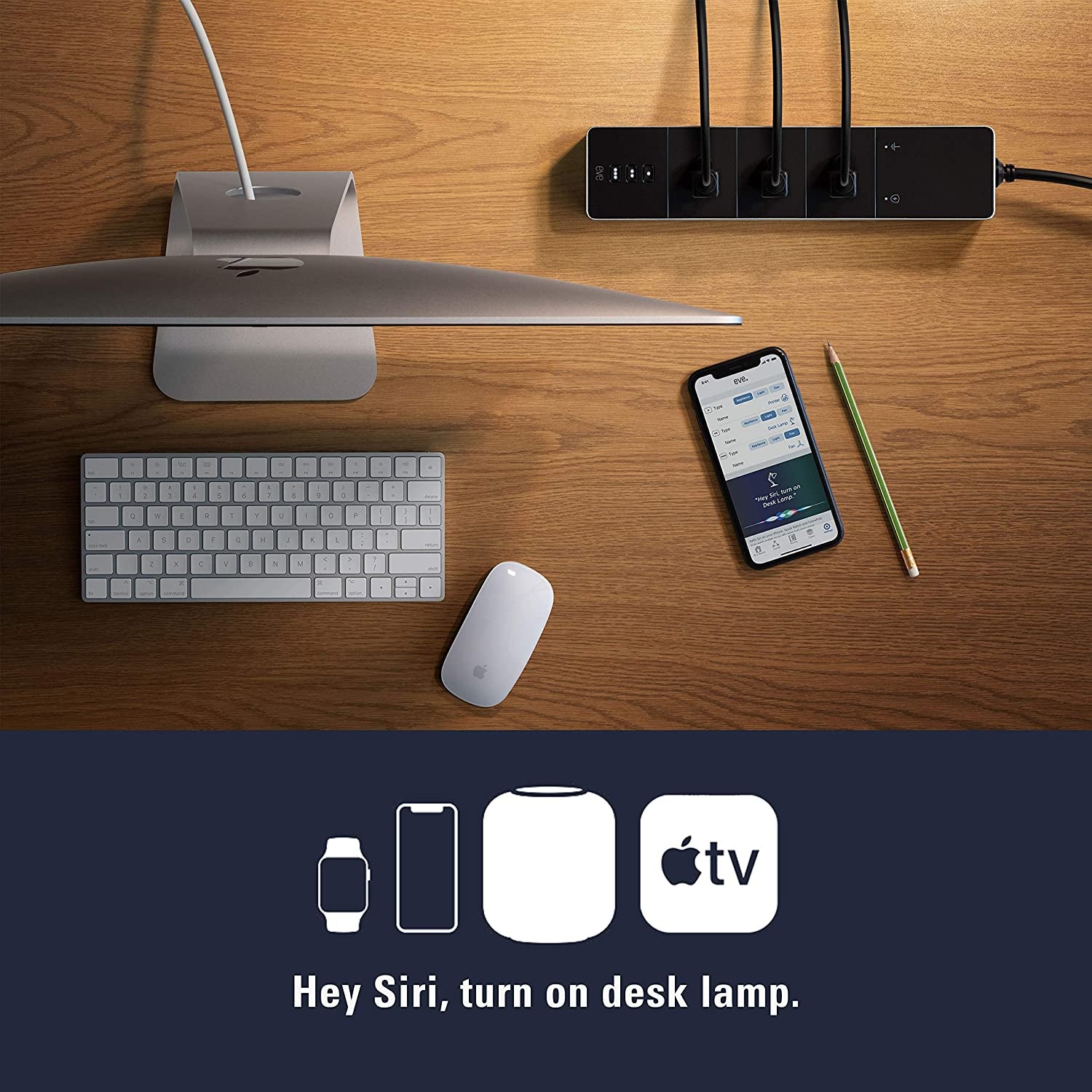 Apple HomeKit Smart Home Energy Strip: Triple Outlet with Power Meter, Built-In Schedules & Switches