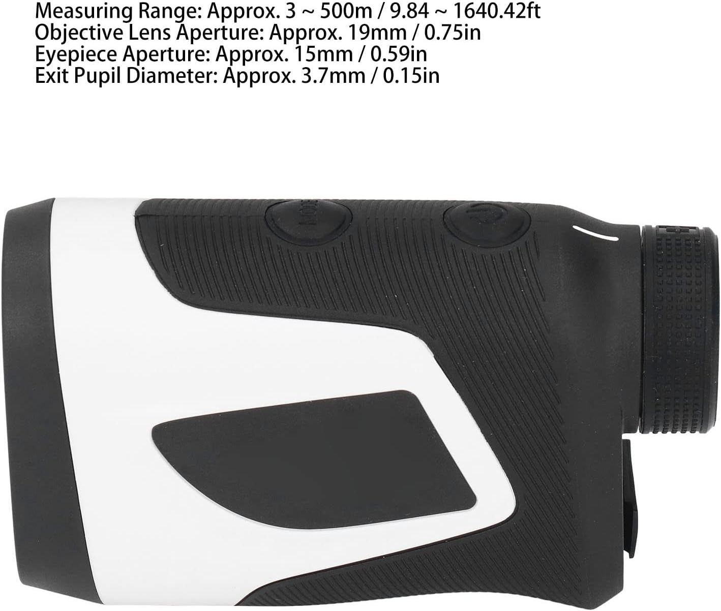 Clear View Laser Rangefinder, Built in Battery 3-500m High Accuracy Laser Range Finder for Outdoor