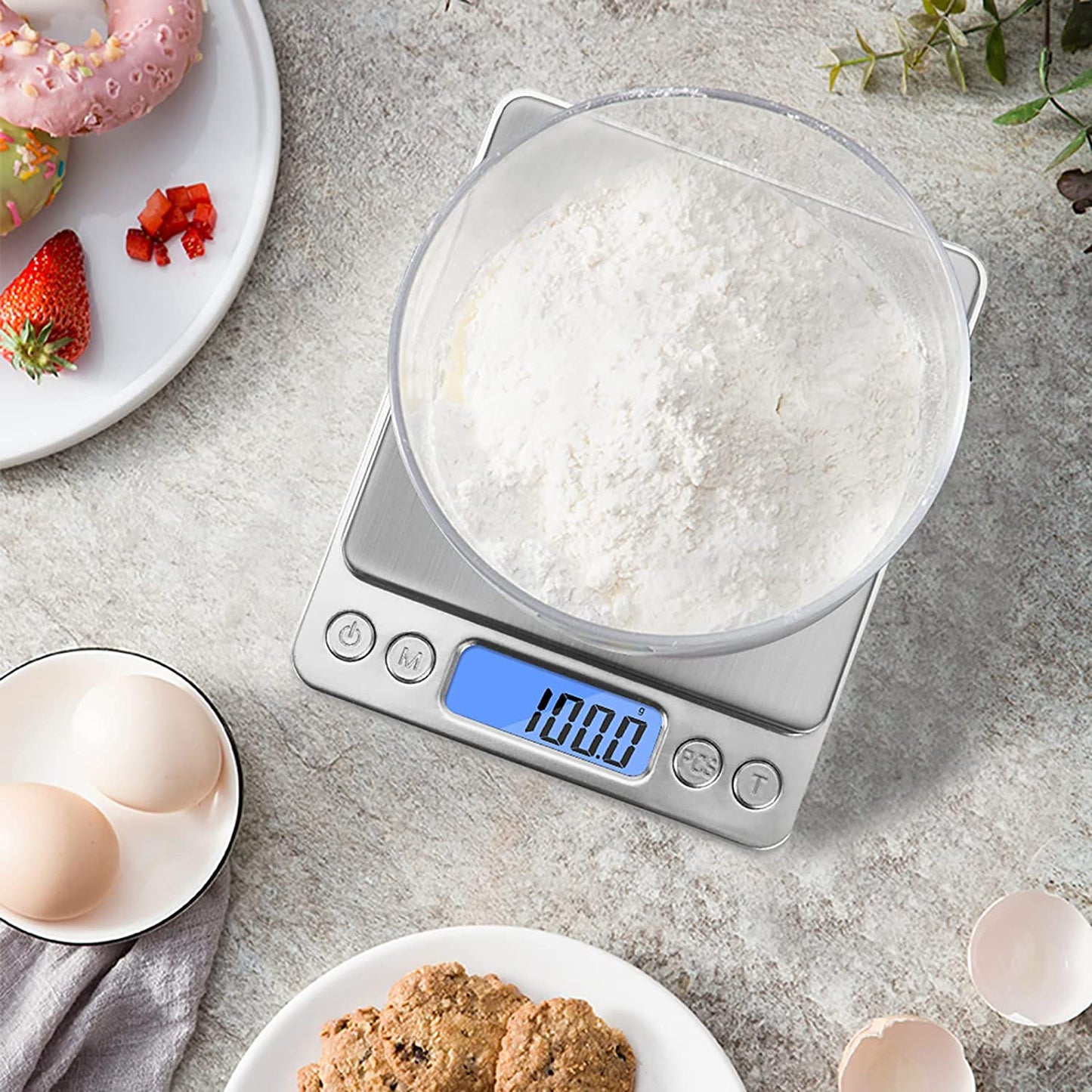 Digital Gram Scale: High Precision Kitchen Scale with 0.01g Accuracy and 500g Capacity. Multifunctional Stainless Steel Pocket Scale with Backlit LCD Display. Features Tare and PCS Functions. Color: