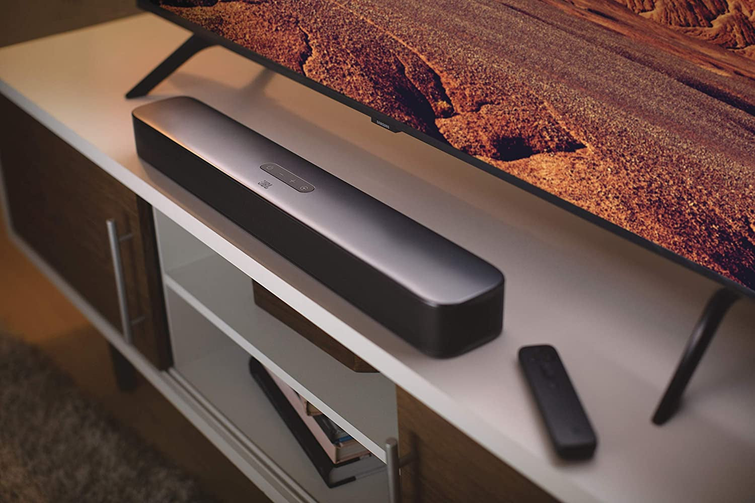 Compact Black All-In-One 80-Watt Soundbar - Bar 2.0