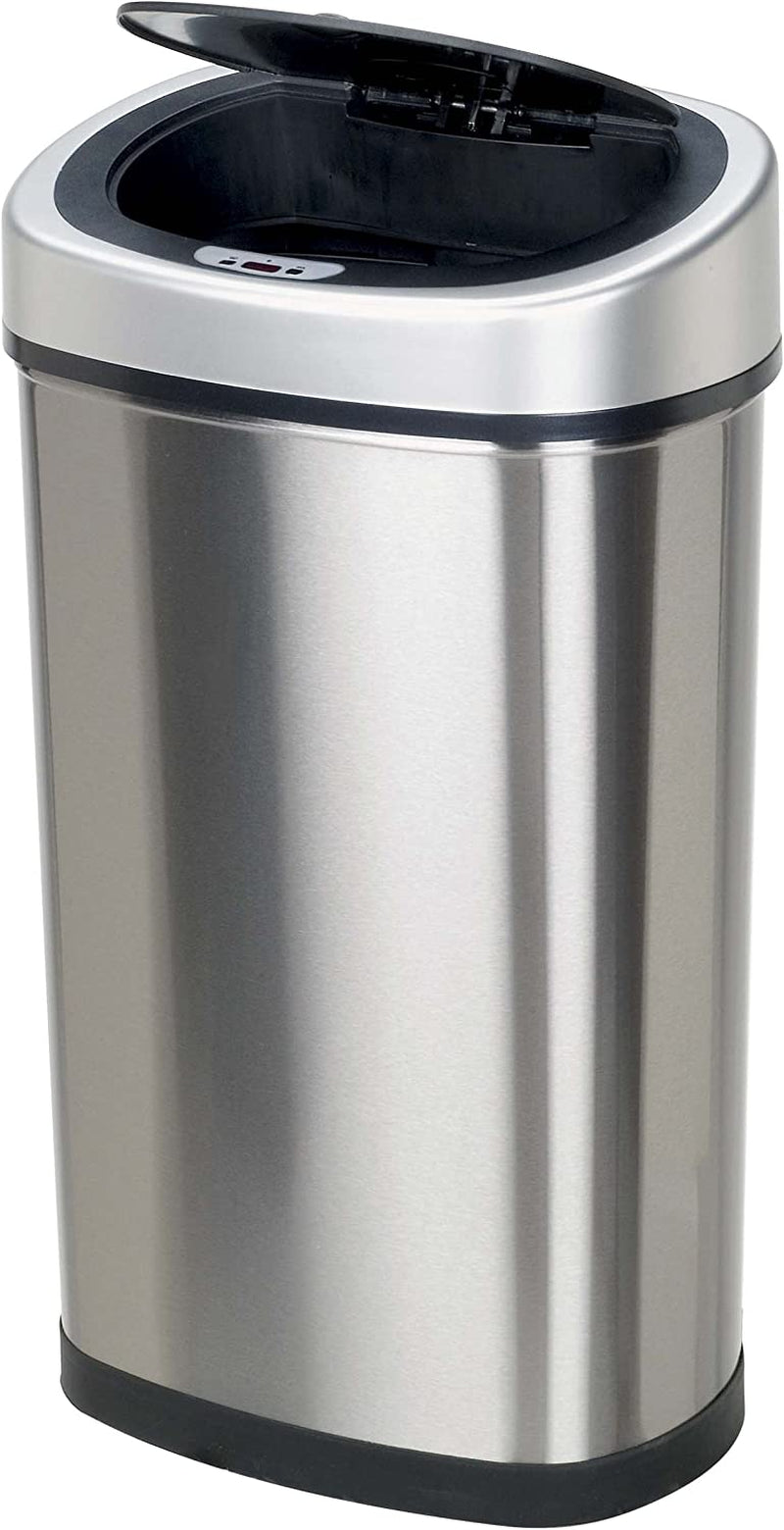 13.2-Gallon Stainless Steel Infrared Touchless Trash Can