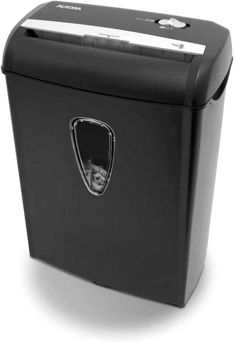 8-Sheet Cross-Cut Shredder with Basket for Paper and Credit Cards