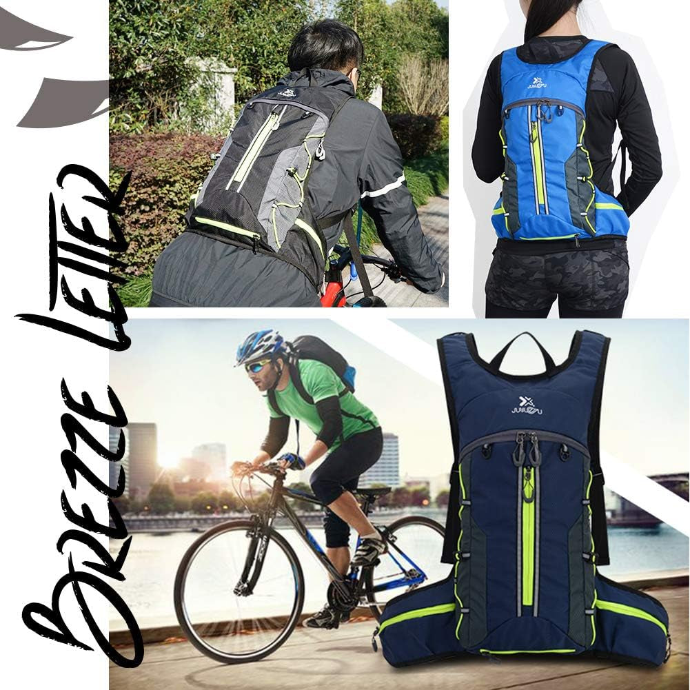 Ultralight Hydration Pack Backpack with 2L BPA Free Water Bag - Includes Self-Storage Bag, Helmet Net, and Adjustable Waist & Shoulder Strap - Ideal for Running, Hiking, Cycling, and Cross Country