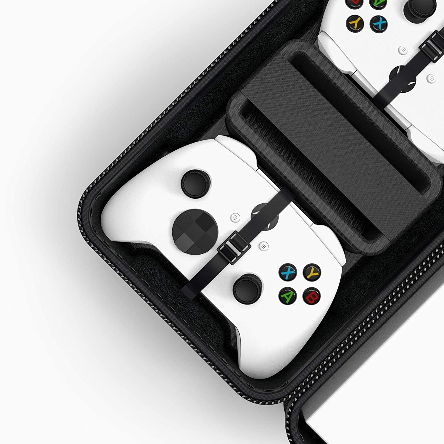  Protective Carrying Case for Xbox Series S Game Console, Organizational Travel Bag for Wireless Controllers and Accessories