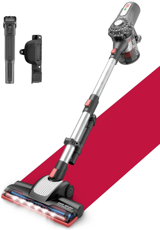 Dylon Cordless Stick Vacuum Cleaner with Self-Standing Feature, Extended Battery Life up to 25 Minutes, and Advanced Filtration System