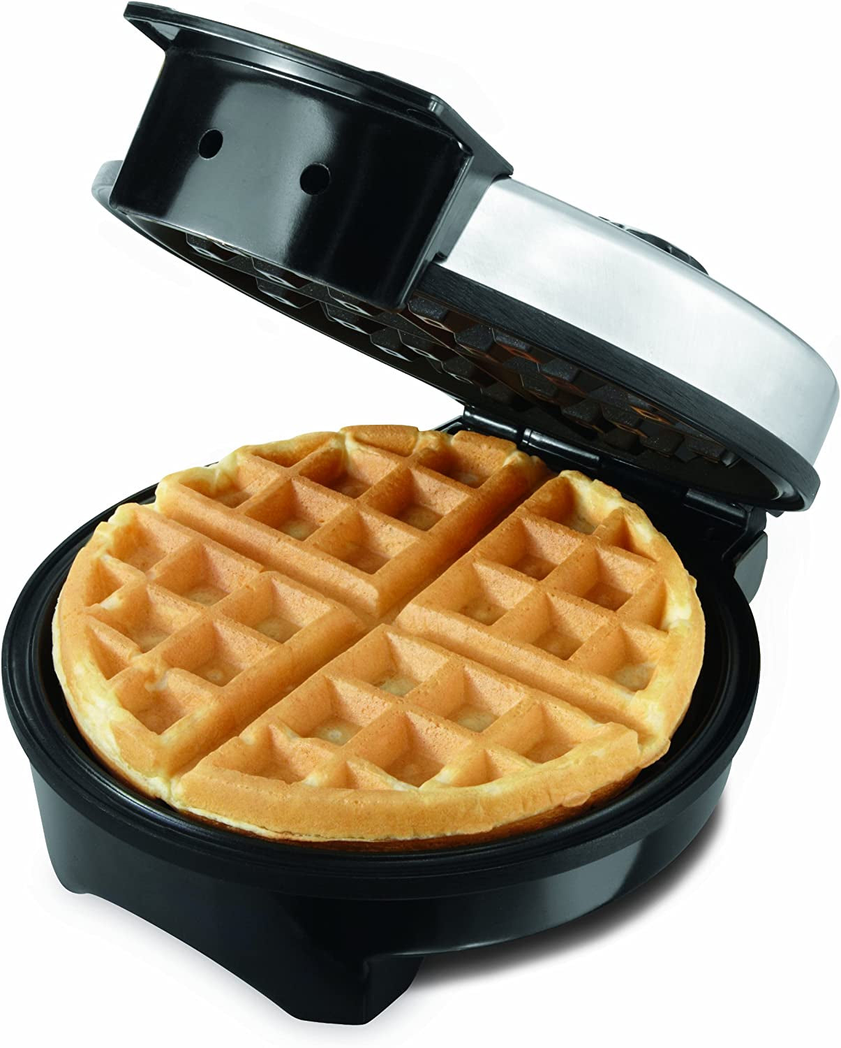 Belgian Waffle Maker, Stainless Steel -  8"