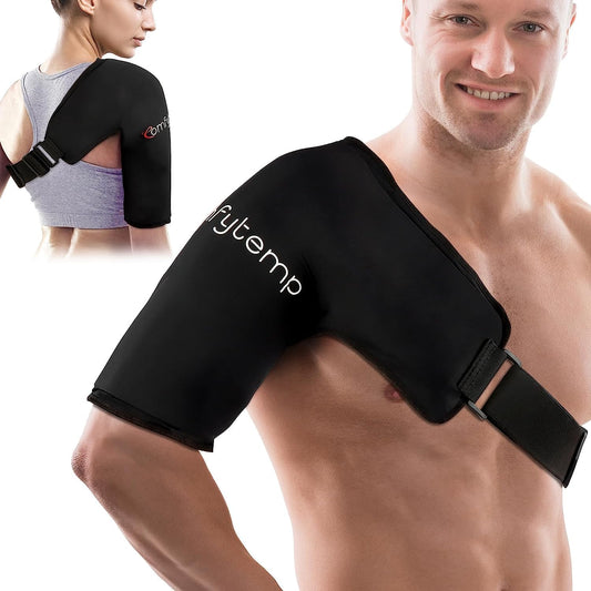  Reusable Gel Ice Wrap for Shoulder Injuries - Shoulder Support Ice Pack for Rotator Cuff, Frozen Shoulder, Sports Injuries, and Surgery Recovery