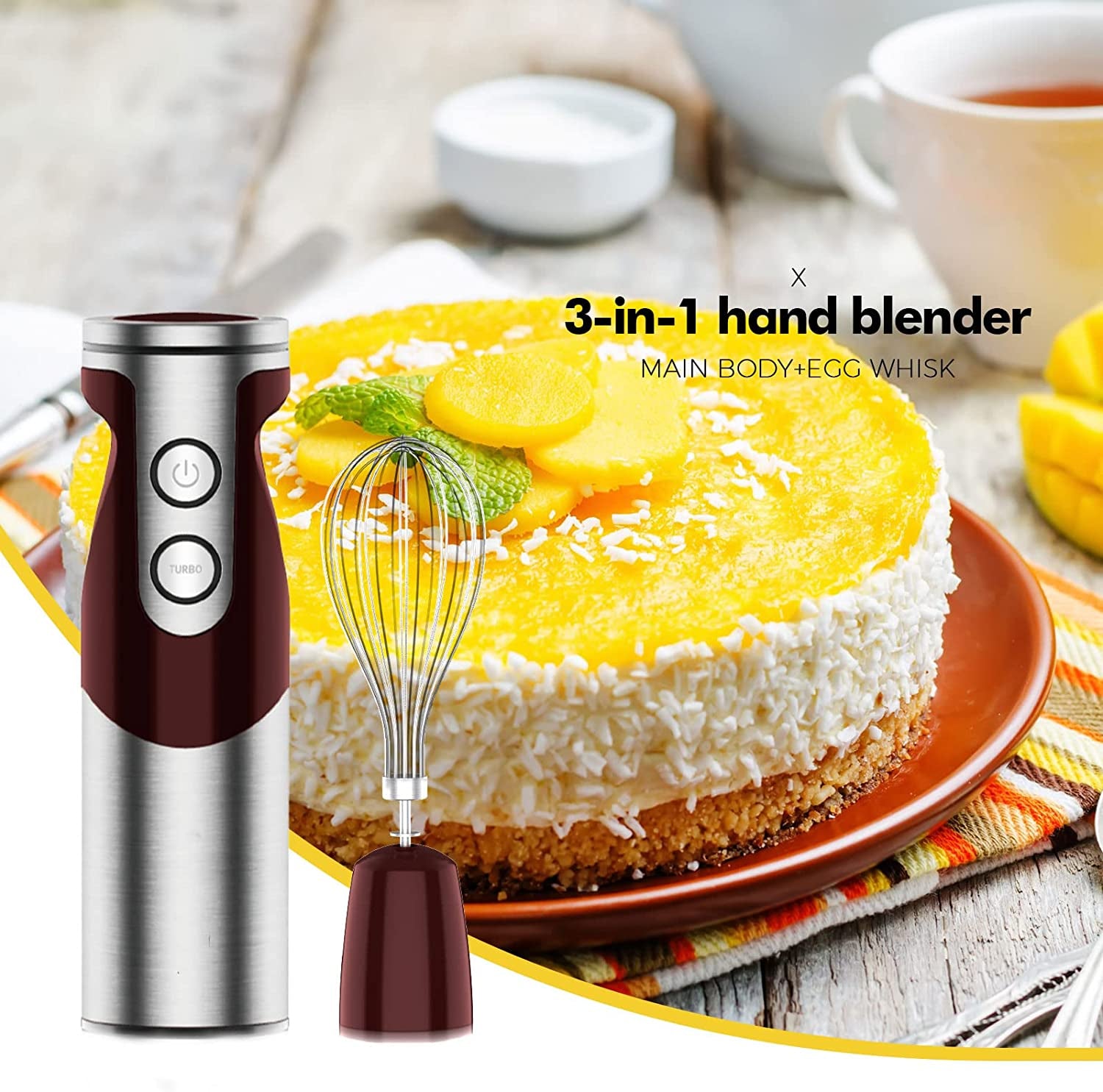 Handheld Blender - Red